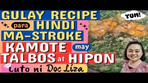 Healthy Cooking: Paano Lutuin ang Kamote at Hipon Laban sa Stroke